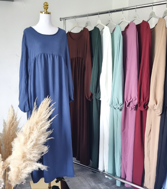 Damen Abaya-Kleid mit Ballonärmeln