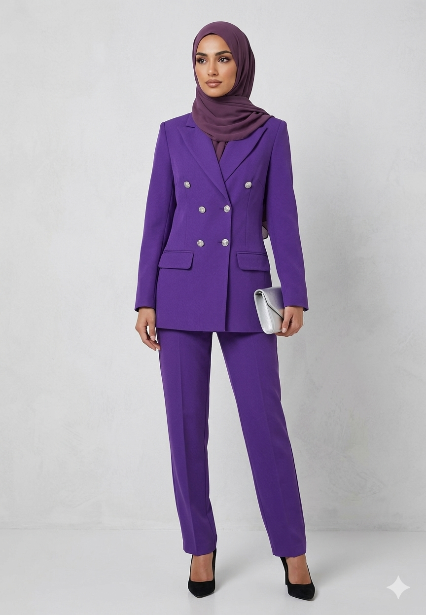 Kısa blazer ceket takım
