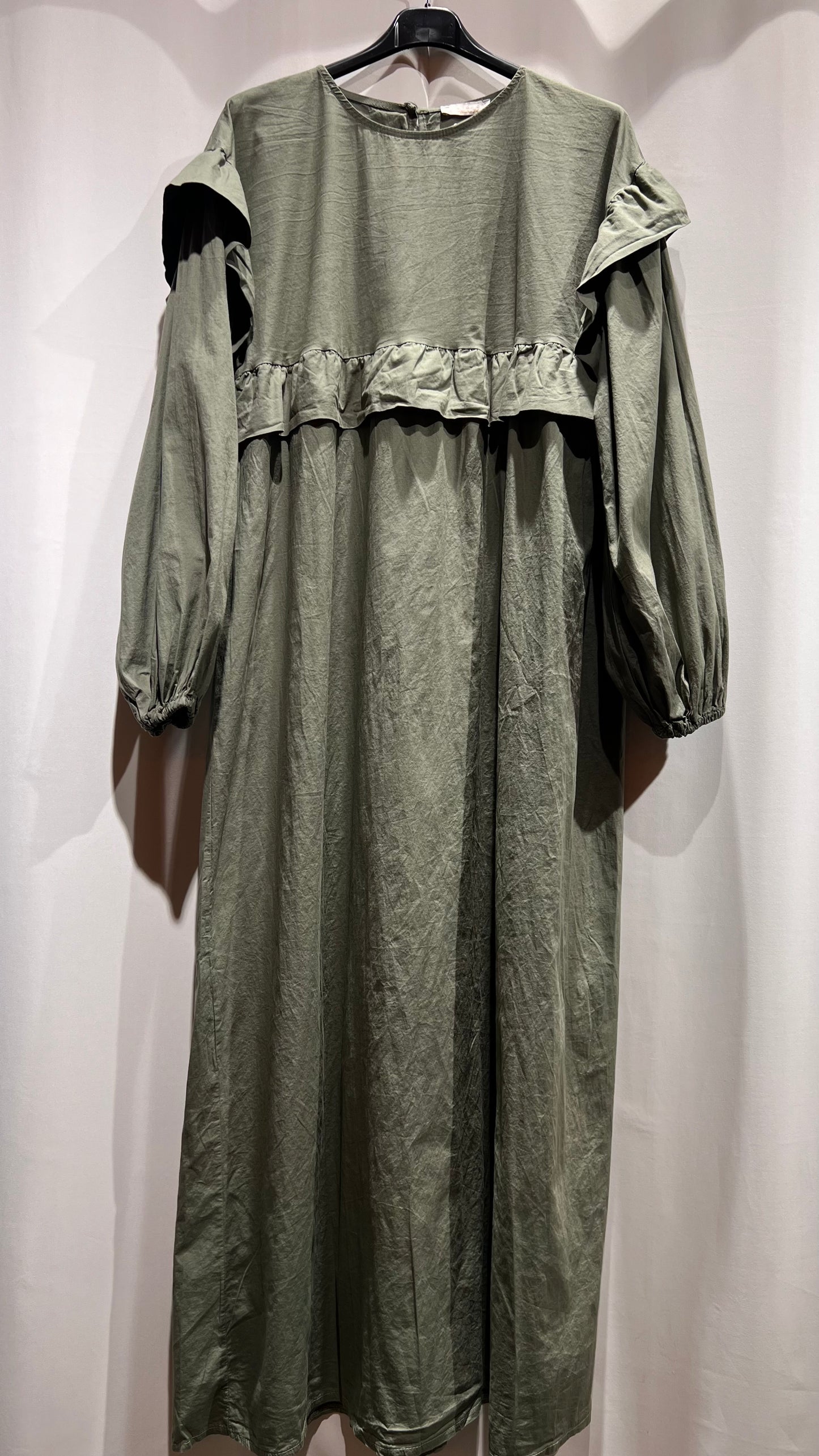 Elegant Cotton Ruffle Dress