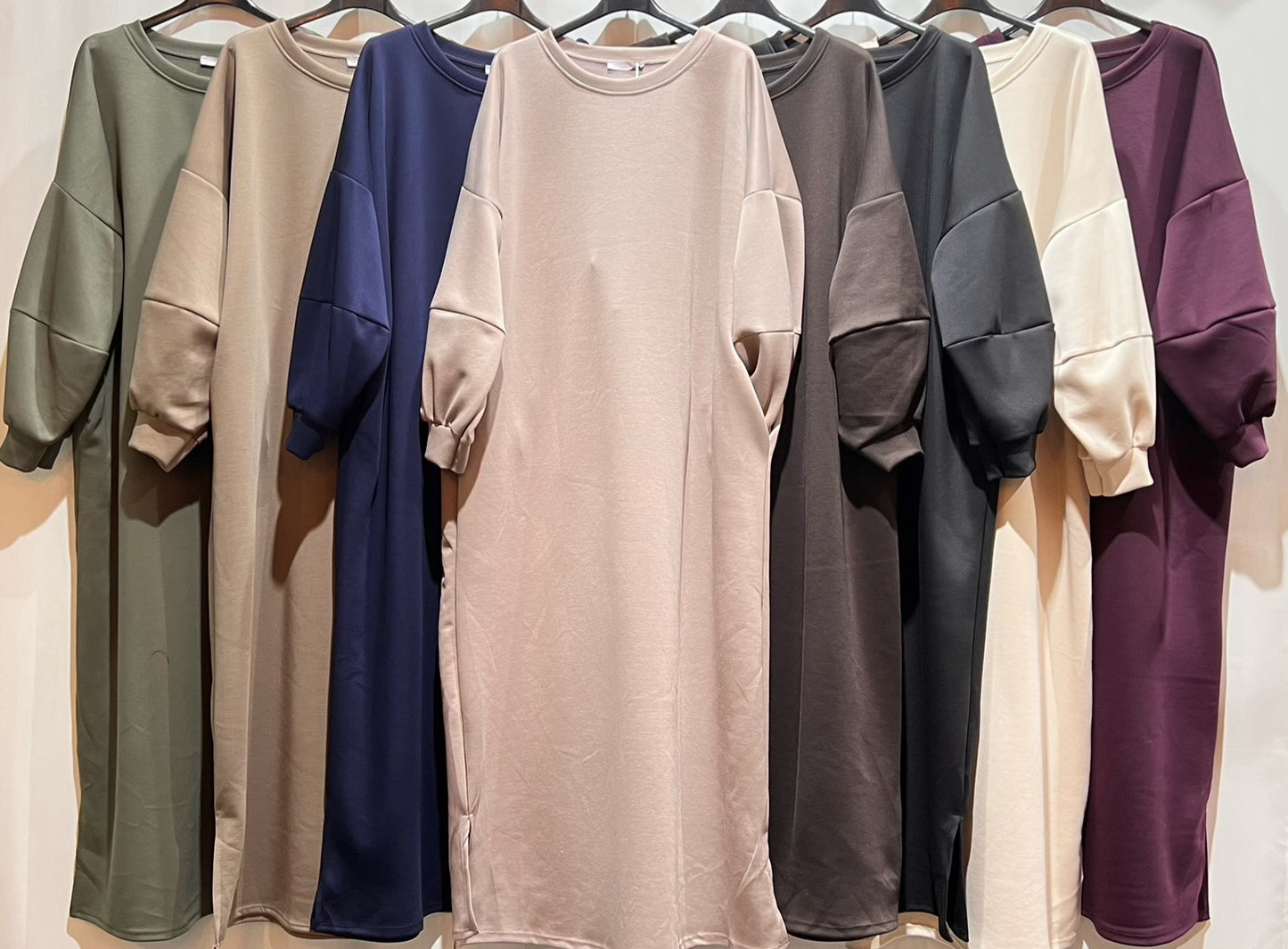 Damen Oversize Sweatshirt Kleid