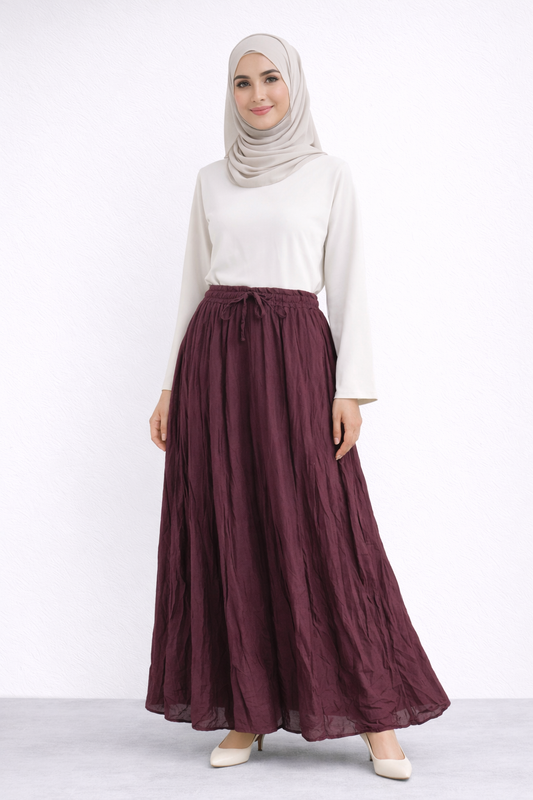 Damen Rock mit Innenfutter in Crinkle-Look