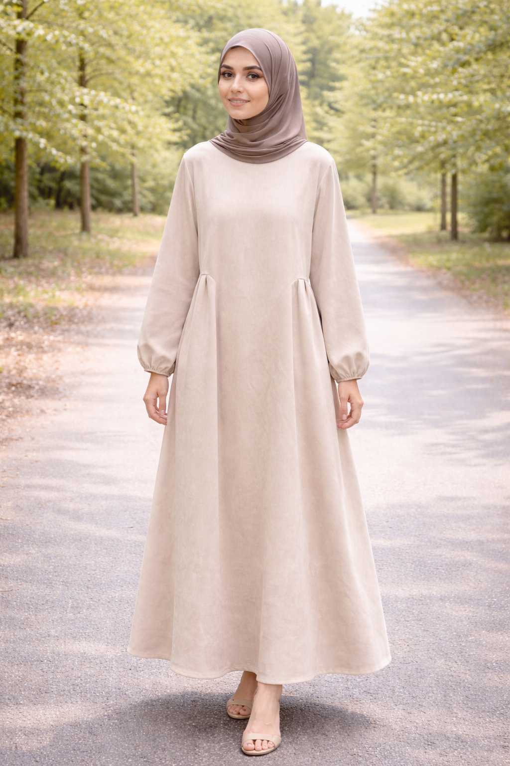 Damen Oversized Velour-Maxikleid