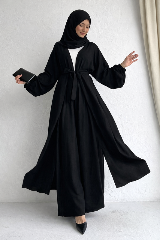 Damen lange Tunika/Hose Set mit Gürtel