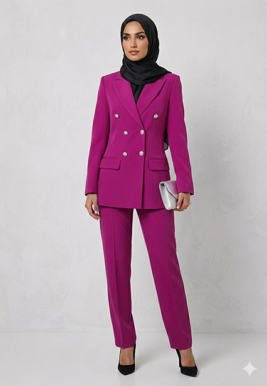 Kısa blazer ceket takım