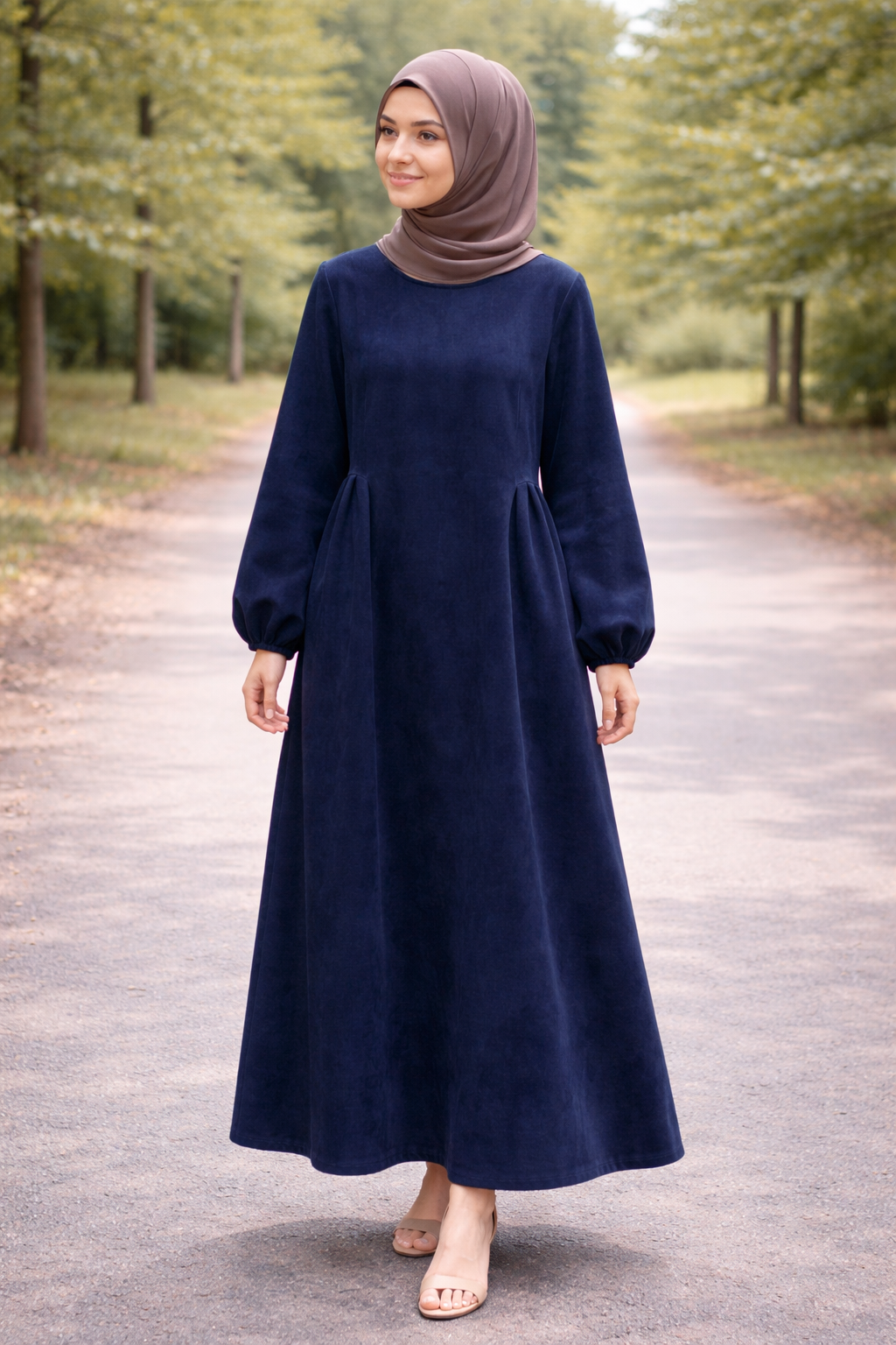 Damen Oversized Velour-Maxikleid