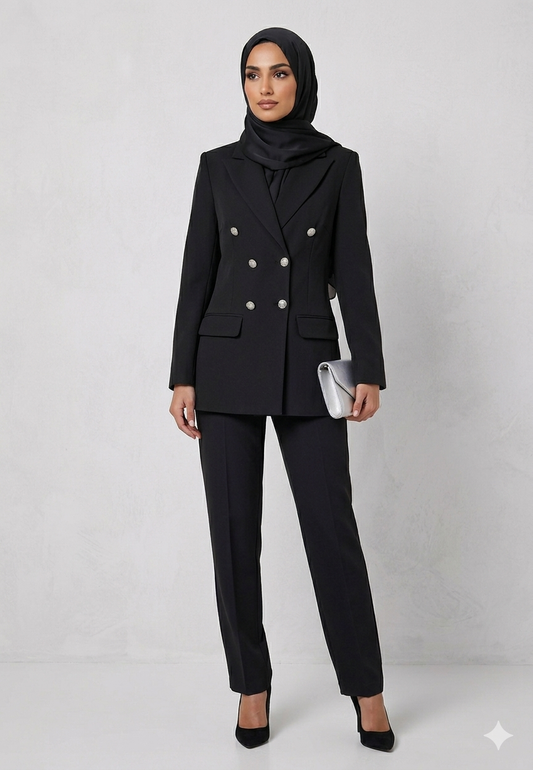 Kısa blazer ceket takım