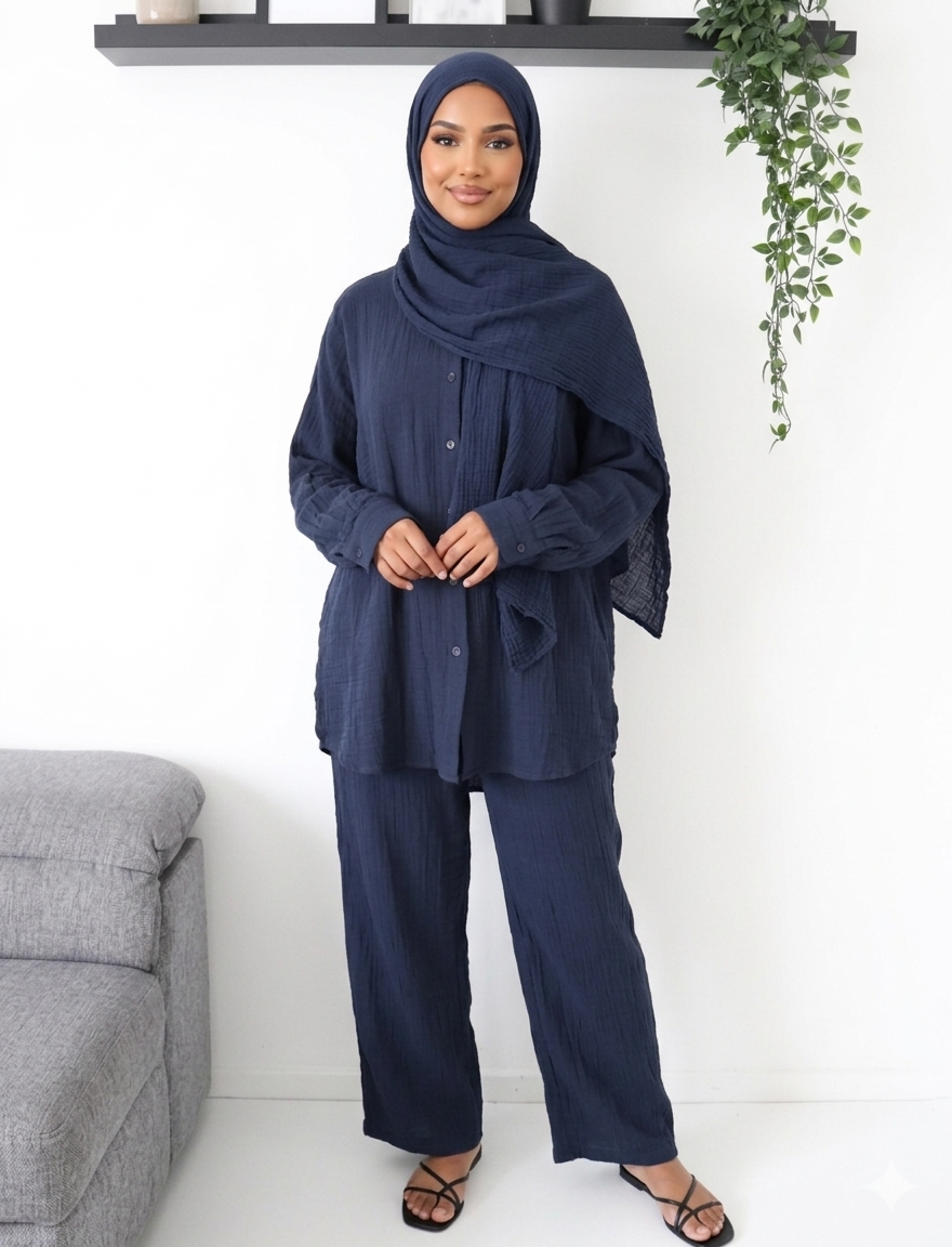 Zayna Musselin Lounge Set